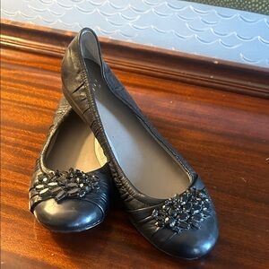 Vince Camuto Black Jeweled Loafers